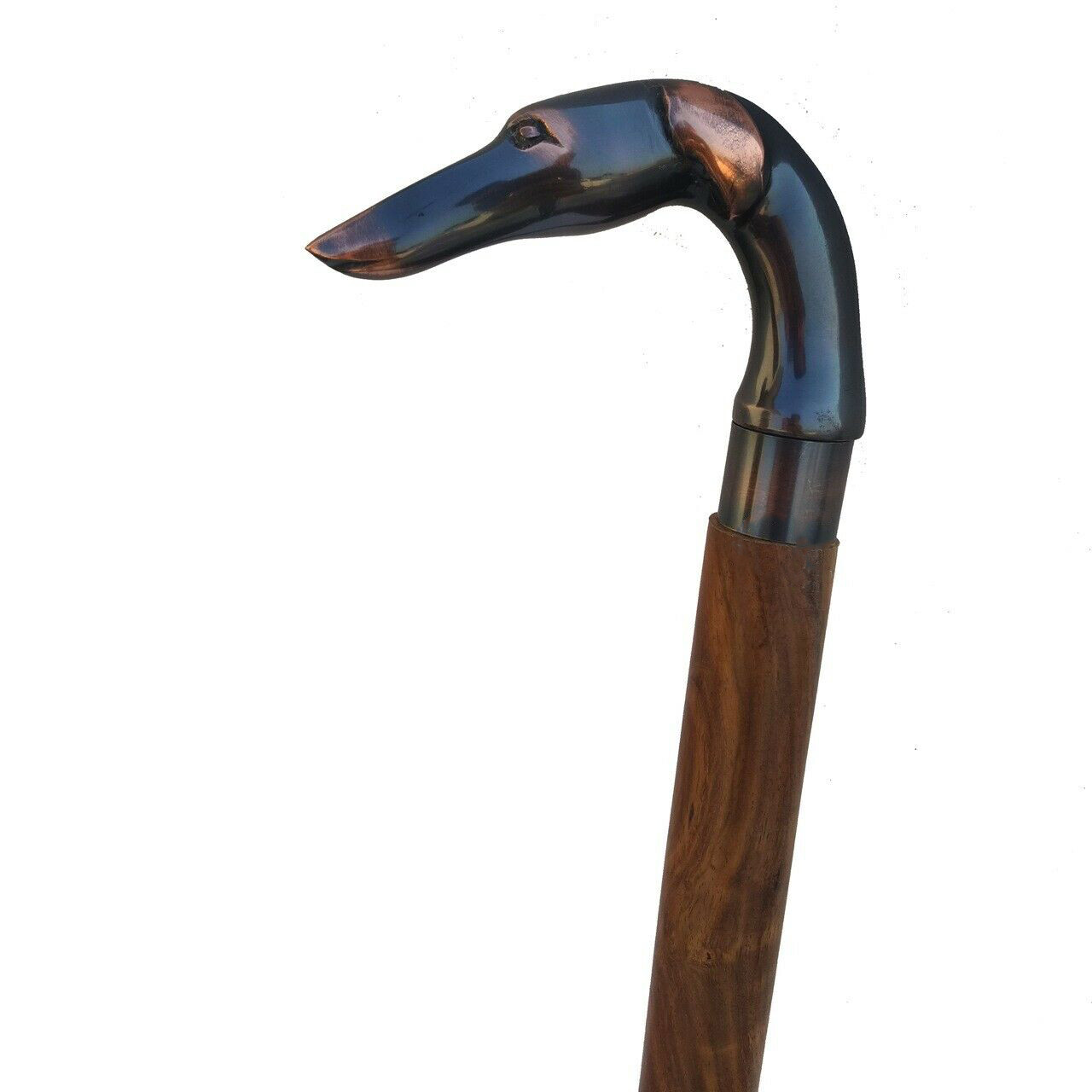 Walking Stick Solid Vintage Designer Brass Dog He… - image 7