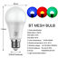 thumbnail 14  - Bluetooth Mesh WIFI LED Light Bulb E26 E27 RGB+CCT For Google Home Amazon Alexa