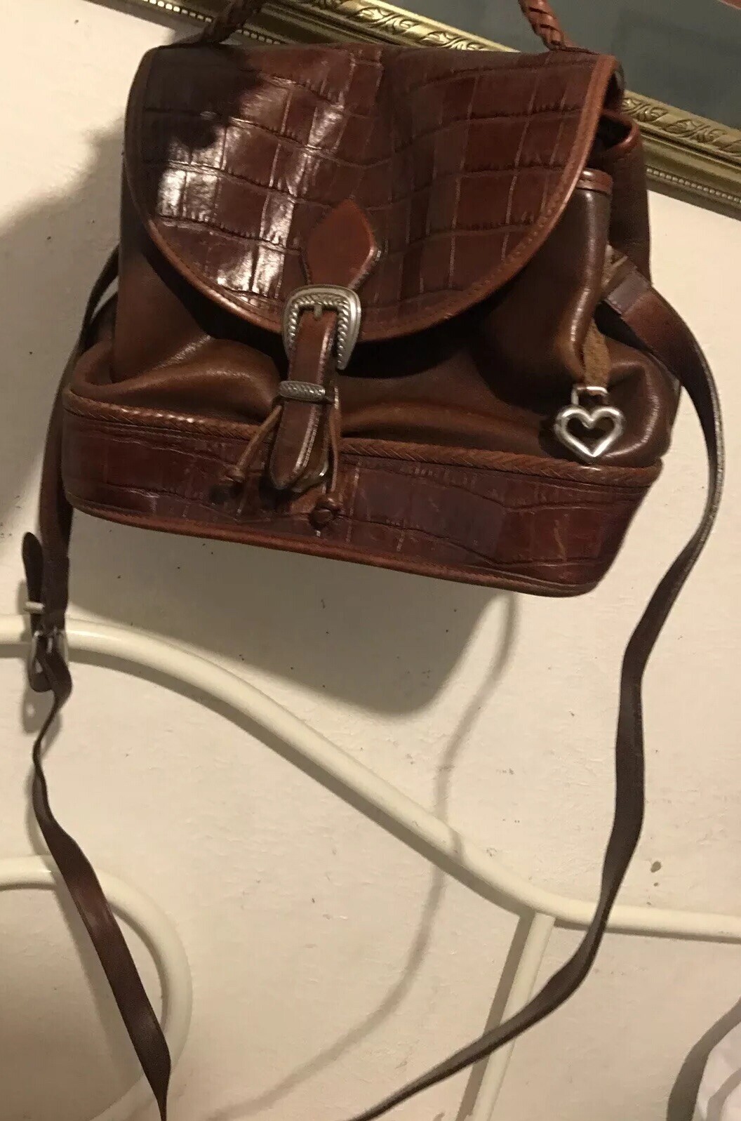 PONY BRIGHTON Western pelle invecchiata med. Borsa a tracolla convertibile