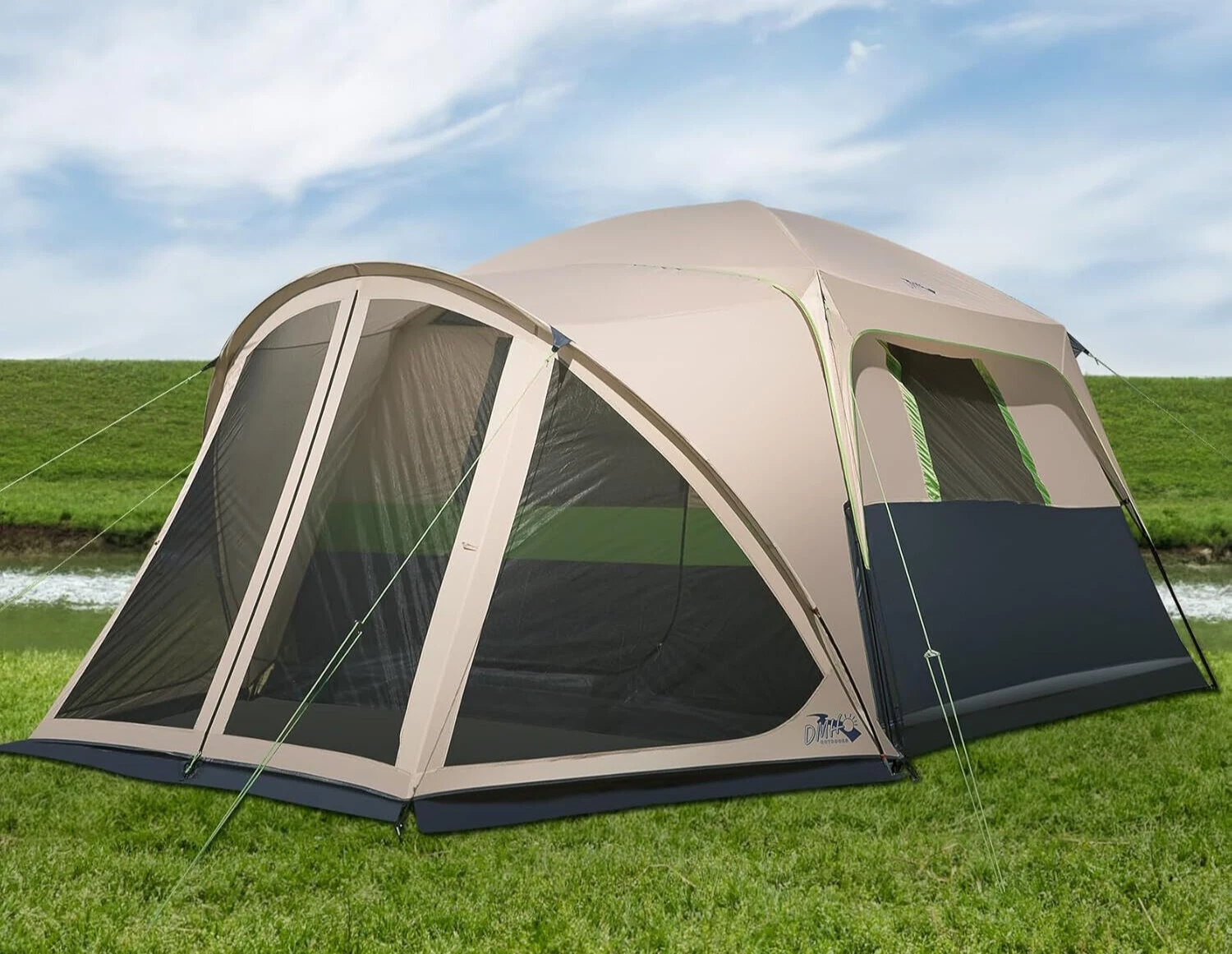 $250 New 6-8 Person Weather Resistant XL Family Camping Tent w Screened Porch
