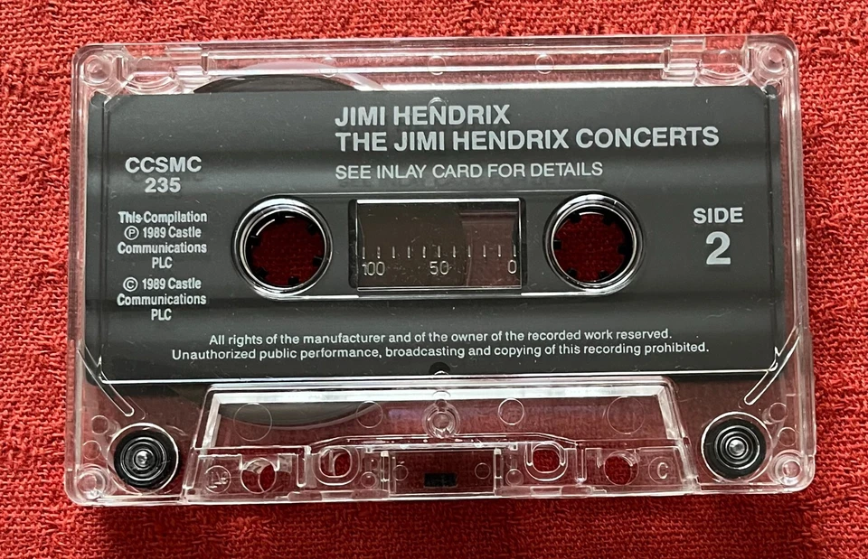 JIMI HENDRIX - CASSETTE TAPE - THE JIMI HENDRIX CONCERTS - Image 2 of 4