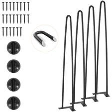 VEVOR 4 PCS Patas de Mesa mueble Oficina Horquilla 71 cm Acero Macizo 2 Varillas