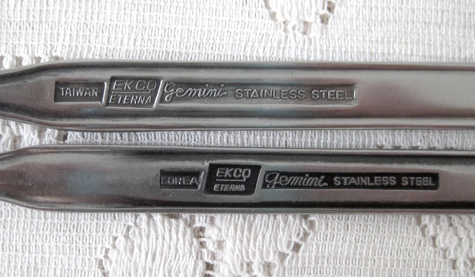 Lote de 12 cucharaditas de cubiertos de acero inoxidable EKCO ETERNA GEMINI +++ Foto 4 de 4