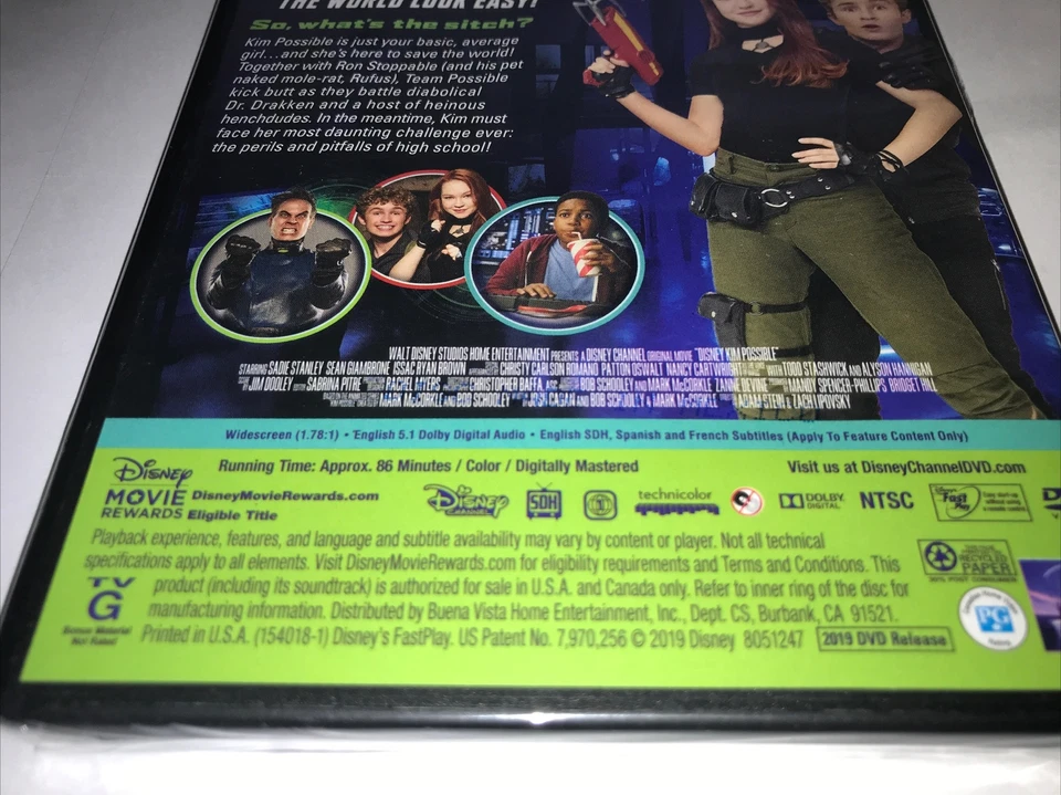 New Sealed Kim Possible Dvd Kid Rated G Foto 4 de 4