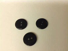 NEW 25PC BAG 5/8 INCH BLACK POLISHED  FINISH BUTTONS