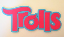 Trolls Title Paper Die Cut Scrapbook Embellishment Cardstock