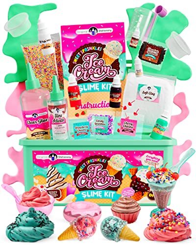 Original Stationery Slime Kit Sweet Sprinkles Ice Cream, Kit per Fare (h2C)