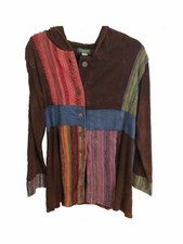 Kathmandu Imports New Button Jacket Nwt Brown Hoodie Sweatshirt Cotton S/m S M