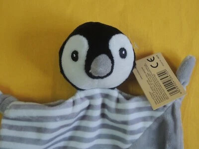 INWOLINO 1x Schnuffeltuch Pinguin Kuscheltier Schmusetuch Kuscheltuch Baby Tuch weich