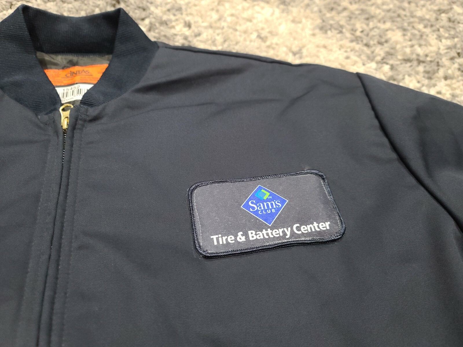 Sam's Club Tire & Battery Center Employee Full Zip Jacket Blue Men Sz