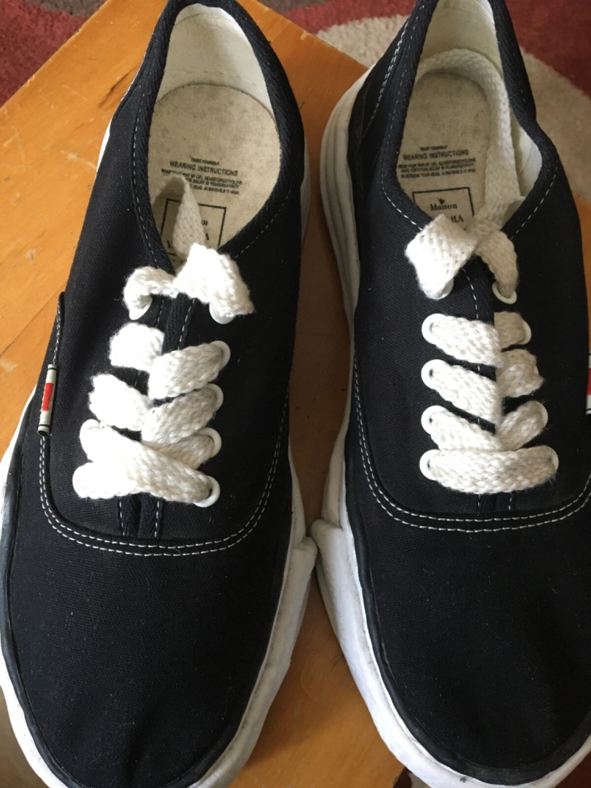 Sneakers basse Maison Mihara Yasuhiro in tela nera taglia 43