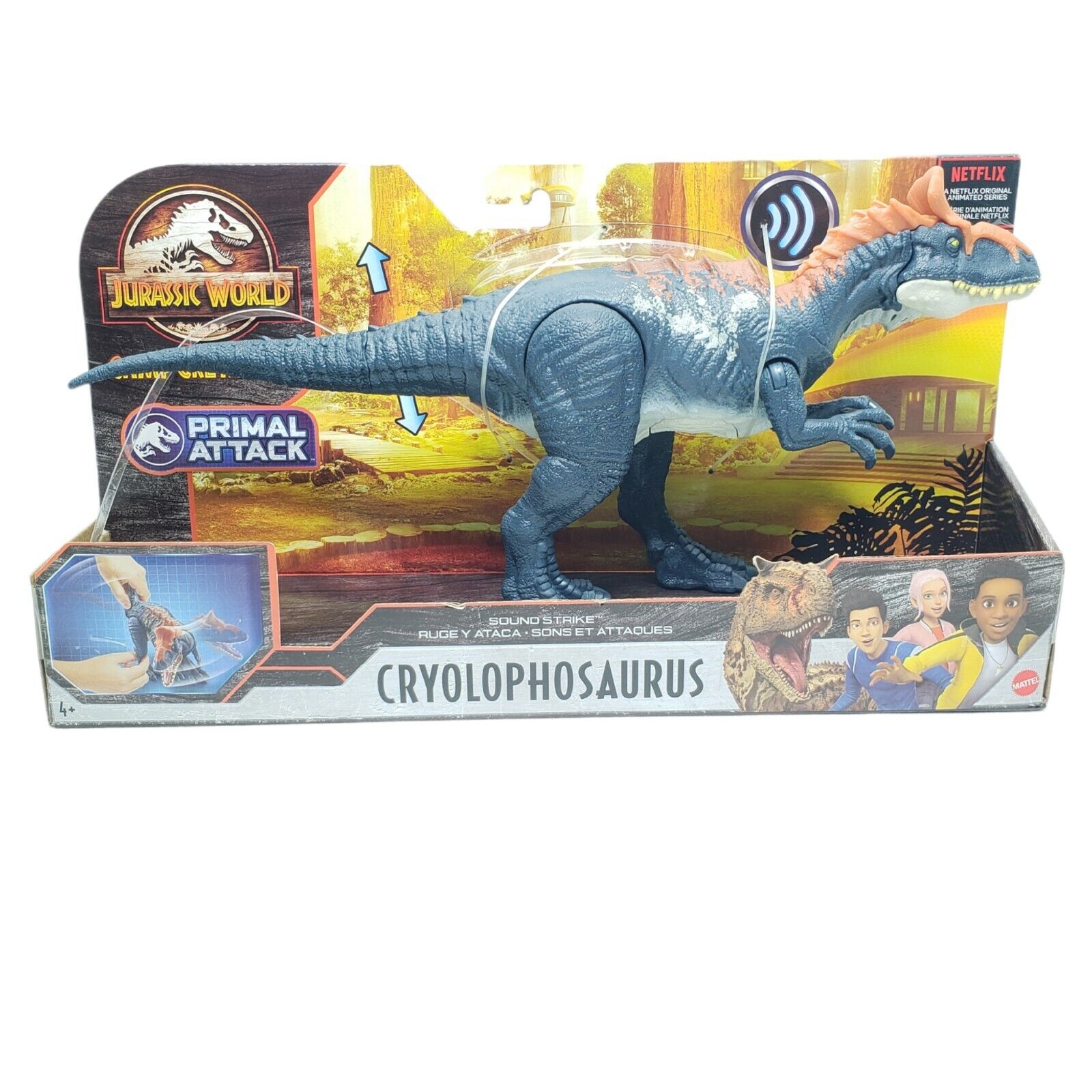 Dinossauro Jurassic World Ruge C/ Som Cryolophosaurus Mattel