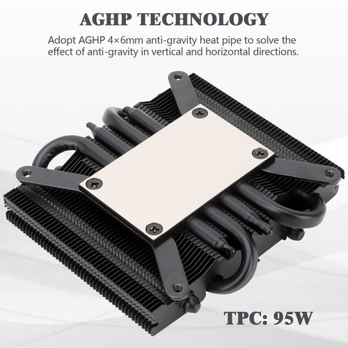 Thermalright AXP90 X36 Black Low Profile CPU Cooler, with 92mm TL-9015B Slim PWM - Afbeelding 6 van 6