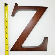 Discontinued 8" Pottery Barn Kids Wood Letter Z Espresso Brown Wall Art