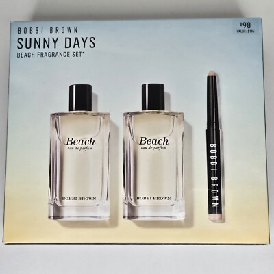 Bobbi Brown Sunny Days Beach Fragrance 3 Pcs Set W Long Wear Cream Shadow Stick