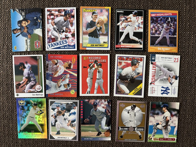 15 Card Don Mattingly Regular Issue + Insert Lot No Duplicates New York Yankees