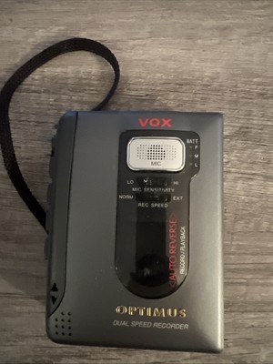 Vintage Optimus CTR-114 VOX Voice Cassette dual speed Recorder tested !!!!