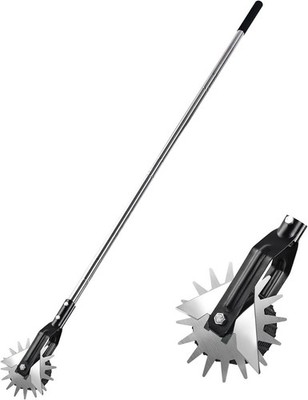 Wheel Rotary Edger Rotary Shear Sidewalk Manual Lawn Edger 3 Sections Handle