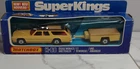 Matchbox SuperKings K-68 Dodge Monaco Diecast Car/Trailer Yellow/Brown Vintage