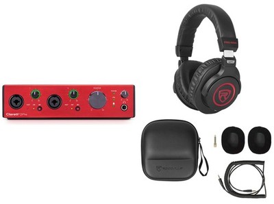 Focusrite Clarett+ 2Pre USB-C Audio Recording Interface + Studio Headphones