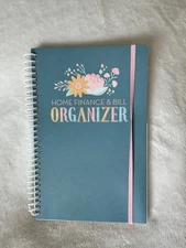 Blue And Floral Monthly Financial Planner And Organizer