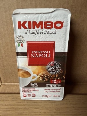 Kimbo Espresso Napoli Ground Coffee | Dark Roast | Intense Aroma & Long Lasting