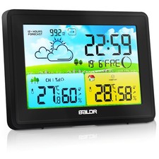 Station météo radio avec capteur extérieur, température intérieure