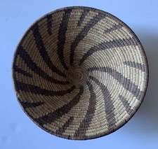 PIMA AKIMEL O'ODHAM ANTIQUE NATIVE AMERICAN FINE WOVEN 12 1/2&rdquo; BASKET BOWL