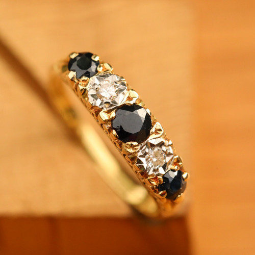Ring with Sapphires & Diamonds