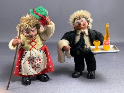 1950s VINTAGE MACKI & MUCKI HEDGEHOG DOLLS -  MADE IN GERMANY