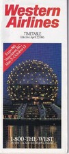 Horaires système Western Airlines 1986 (avril) - Delta Airlines