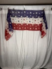 antique bunting w/ stars red white blue Civil War Era 25 x 90 cotton original