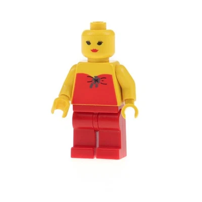 1x Lego Minifigur Classic Town Frau Mädchen Top Beine rot 10036 fbr001 - Bild 1 von 2