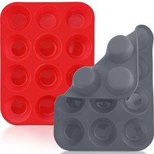 Silicone Muffin Pans Nonstick Food-Grade Tray for Muffins,Cupcakes,Egg Bites