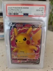 2020 Pokemon SWSH Full Art Pikachu V PSA 10 Gem Mint Vivid Voltage 170/185 Card
