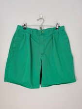 Vintage 90s Polo Ralph Lauren Green Chino Shorts Mens Sz 36 Made In USA Preppy