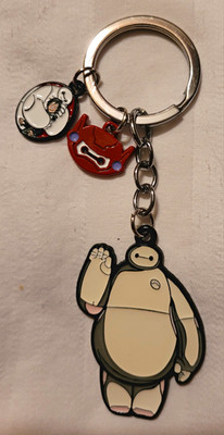 Big Hero 6 Inspired Baymax Keychain w/ Hiro Charm