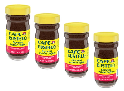 CAFÉ BUSTELO Cafe Bustelo, Espresso Style, Dark Roast Instant Coffee 7.05 oz Jar (PACK OF 04)
