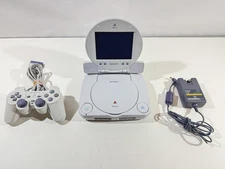 Sony PlayStation 1 Gray LCD Screen Console (SCPH-101) W/Remote & CABLE RARE!