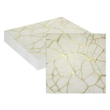 20Pcs 11.8"x11.8" Marble Peel and Stick Backsplash Wall Tiles, Beige & Gold