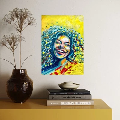 ORIGINAL Acryl Bild Gemälde Frau Portrait Abstrakt Malerei Modern HANDGEMALT - Bild 1 von 4
