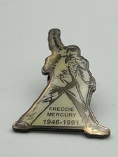 Freddie Mercury Keep Yourself Alive Metal Pin Badge 1946-1991 Queen