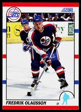 Fredrik Olausson, 1990-91 Score American, #81, Winnipeg Jets,