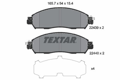 TEXTAR 2243903 Brake Pad Set, disc brake for NISSAN,NISSAN (DFAC),SUZUKI