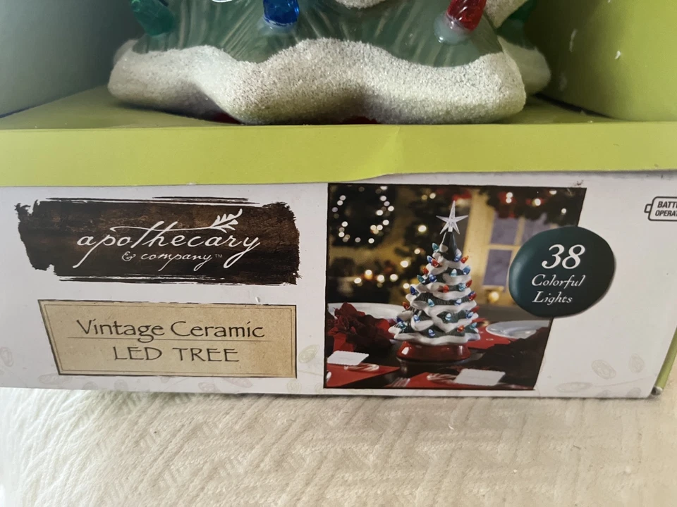 New Apothecary & Company Vintage 9" Ceramic LED Tree - Image 4 of 4