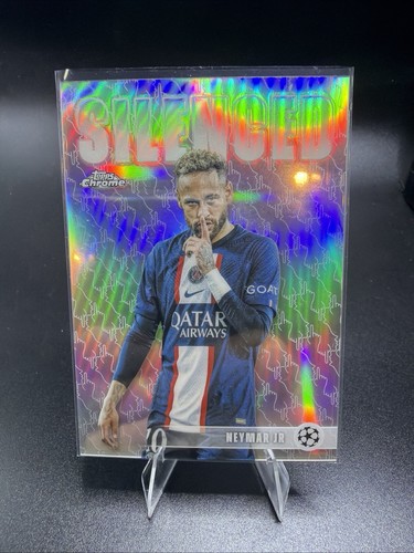 Neymar Jr 2025-26 Topps Chrome UEFA UCC Silenced Refractor #SHH1