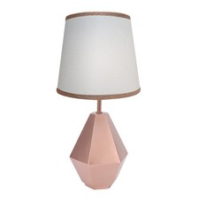 Lambs  Ivy Rose Gold Modern Hexagon Nursery Lamp with Shade  Bulb