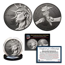 2026-P Enduring Liberty Half Dollar BU Coin America 250 Black Ruthenium + Silver