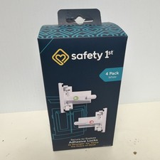 Safety 1st HS395 Adhesive Cabinet Locks 4 Pack White Baby Proofing New