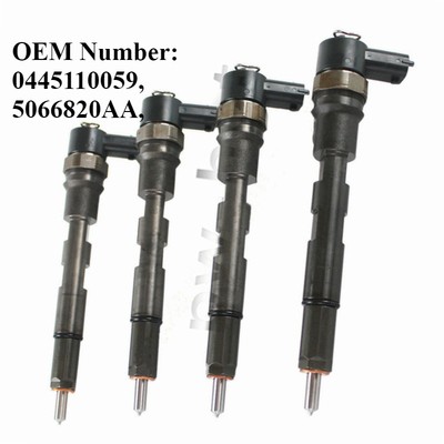 4 pcs Fuel Injector 0445110059 for Chrysler Voyager Jeep Cherokee 2.5,2.8 CRD 